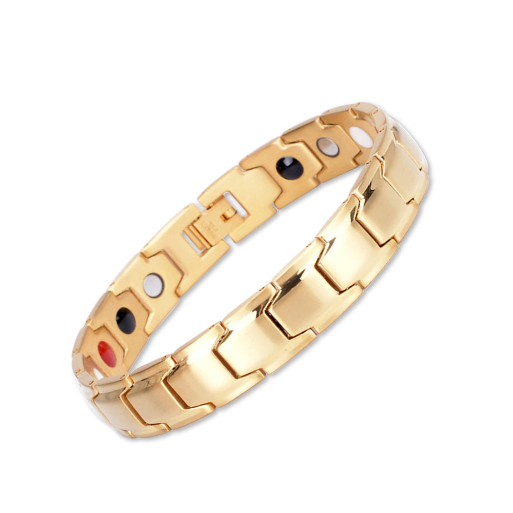 Emmori Ultra Strength Magnetic Bracelet front view with 3500 Gauss magnets for daily wear and potential circulation support.