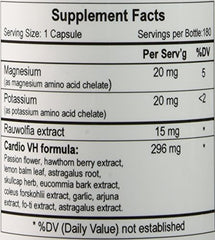 Empirical Labs Cardio VH 180 caps label details support informed choice.