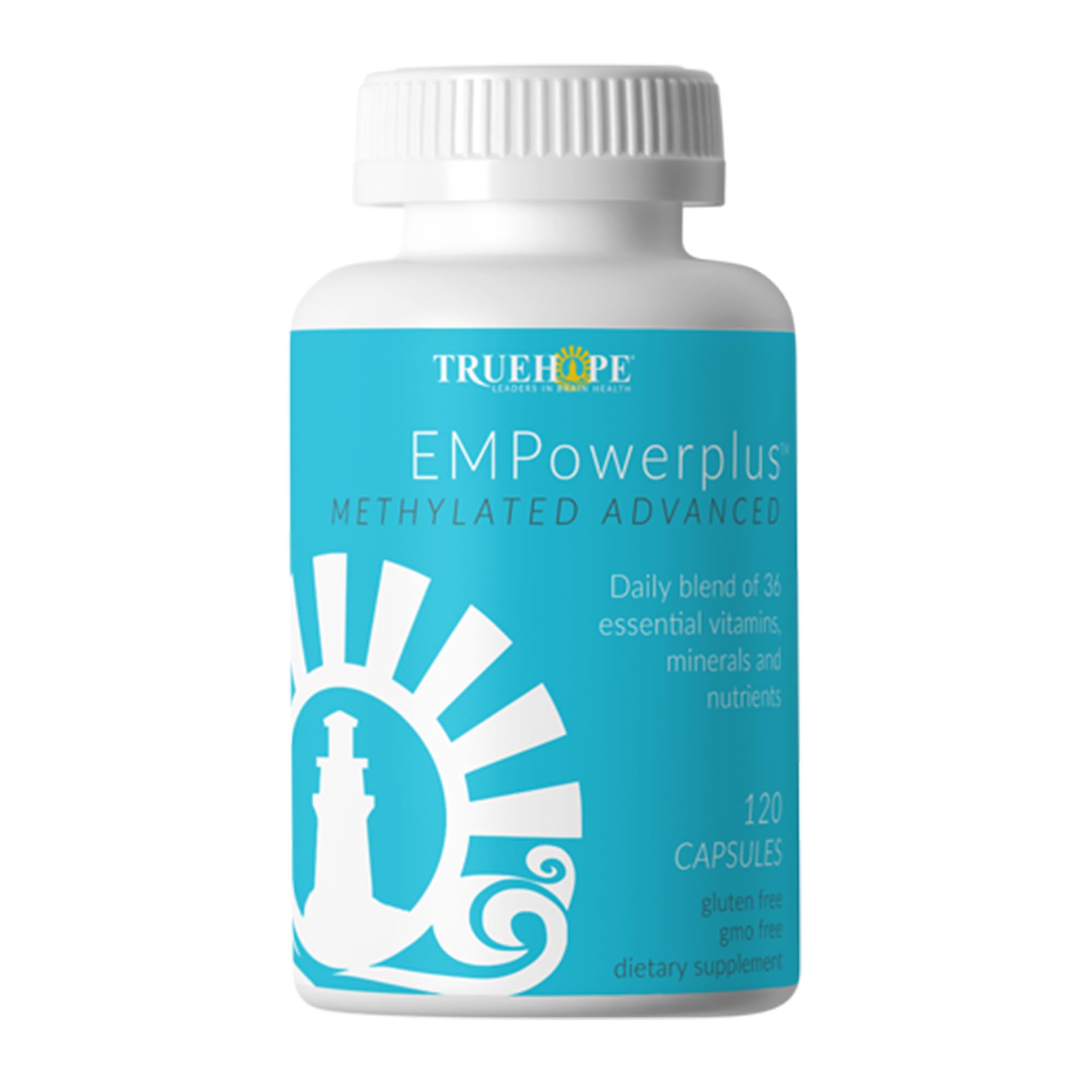 EMPowerPlus Methylated Advanced bottle front shows clean design for daily use