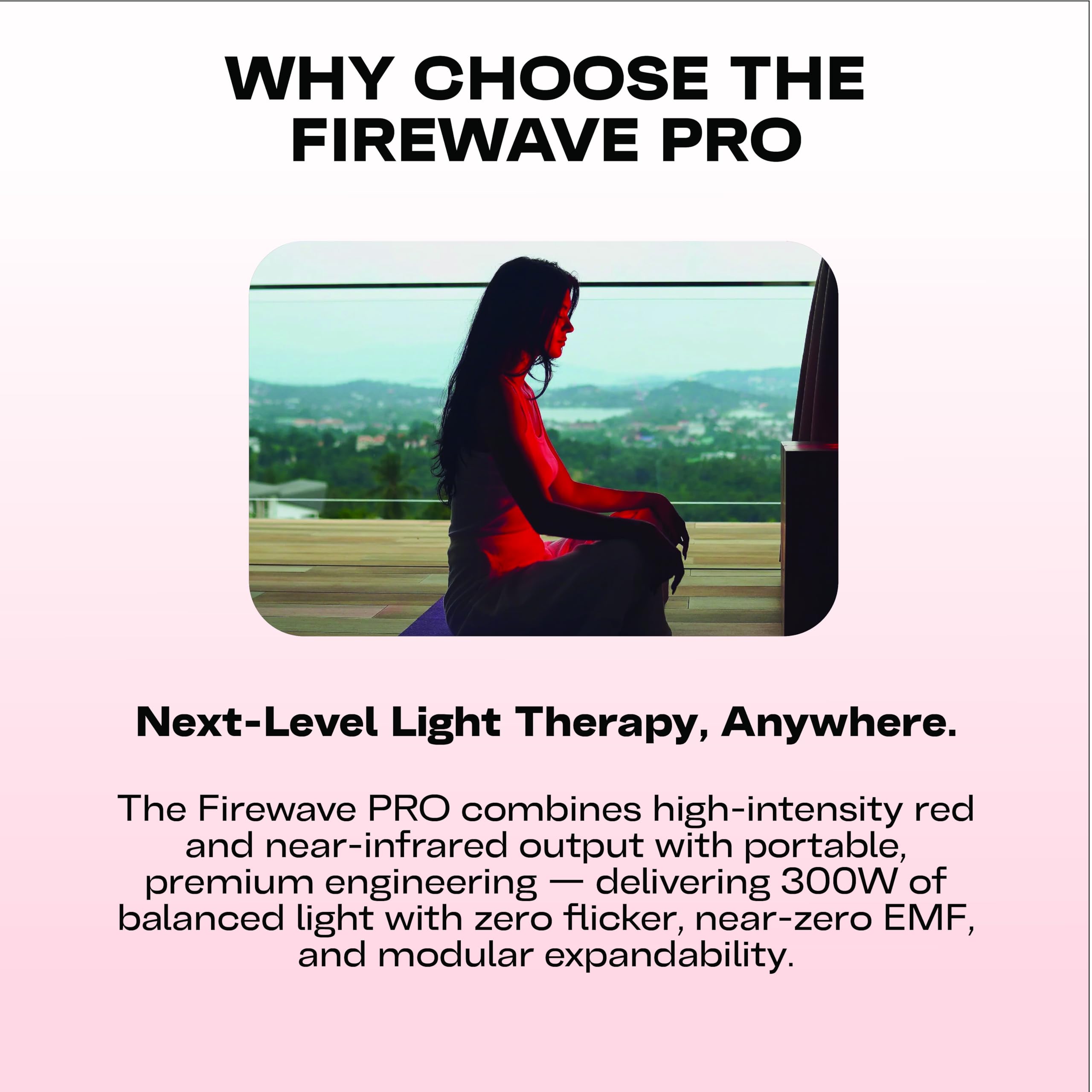 EMR-TEK Firewave Pro 300W used on face and body for wellness routines