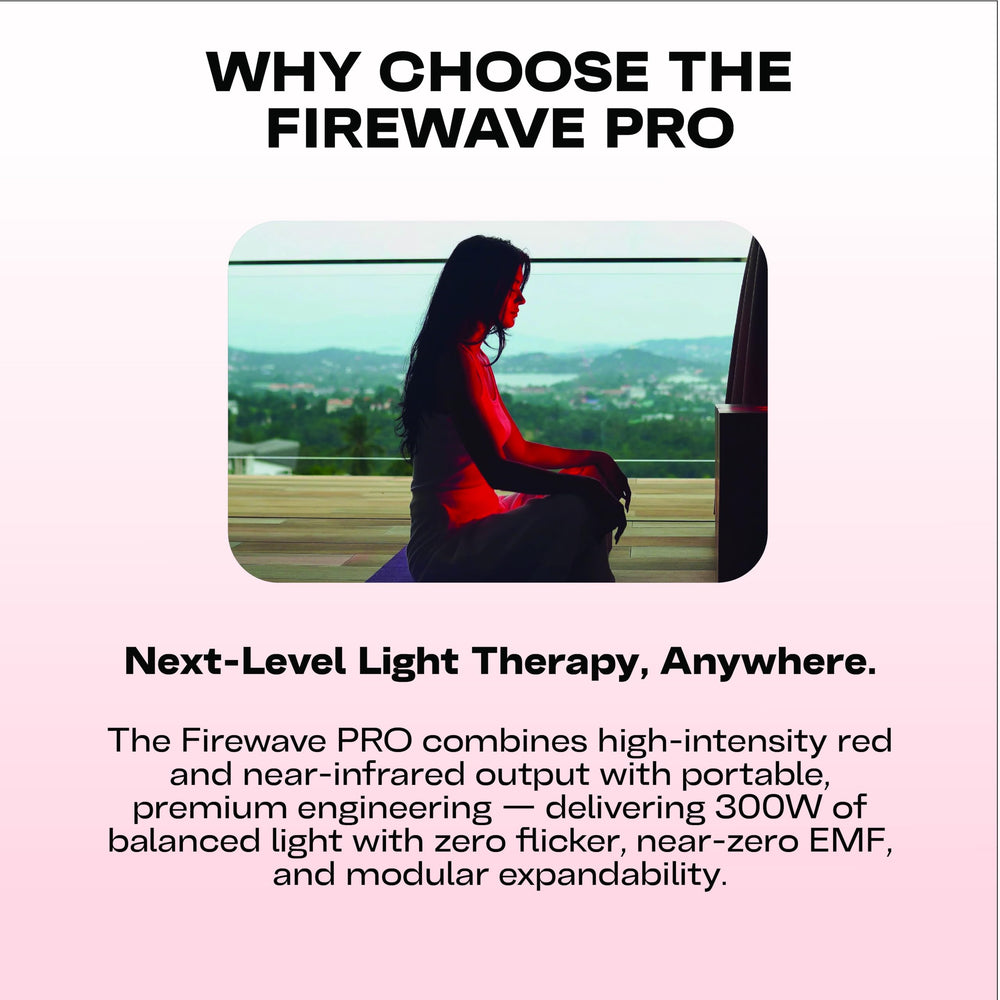 EMR-TEK Firewave Pro 300W used on face and body for wellness routines