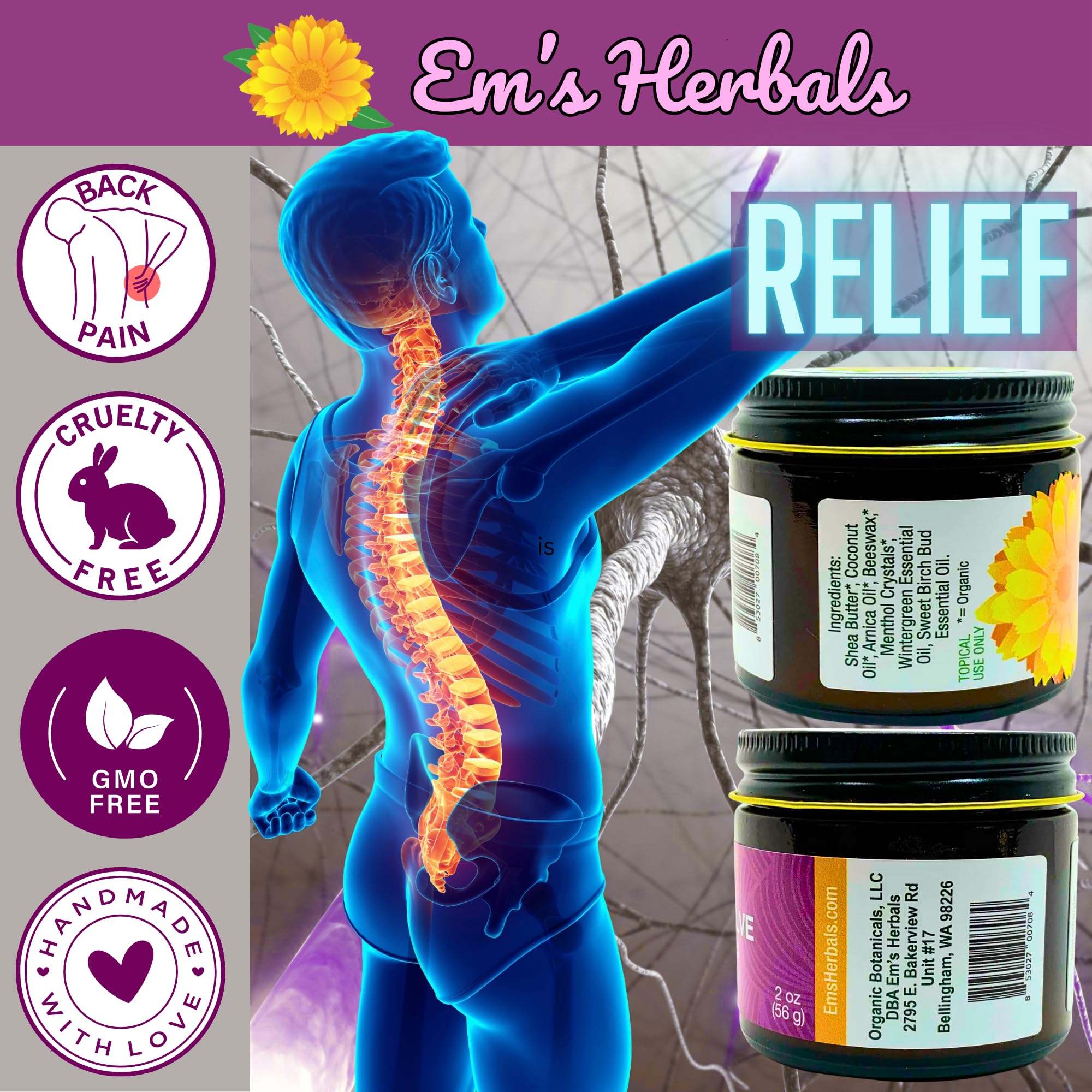 Em's Herbals Shea butter roasted scent salve evokes natural comfort