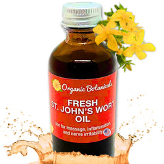 Em's Herbals St John's Wort Oil bottle for nerve comfort and skin support.