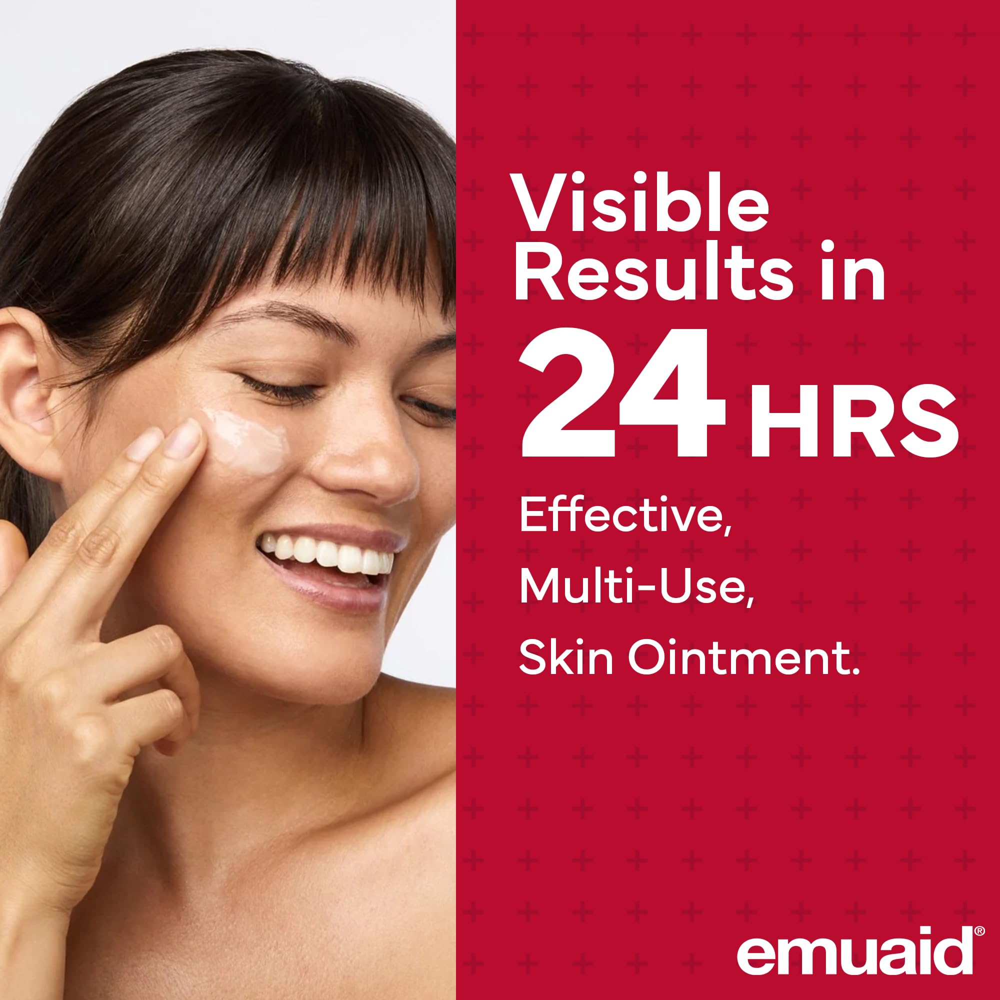 emuaid EMUAIDMAX application area on skin illustrating targeted soothing