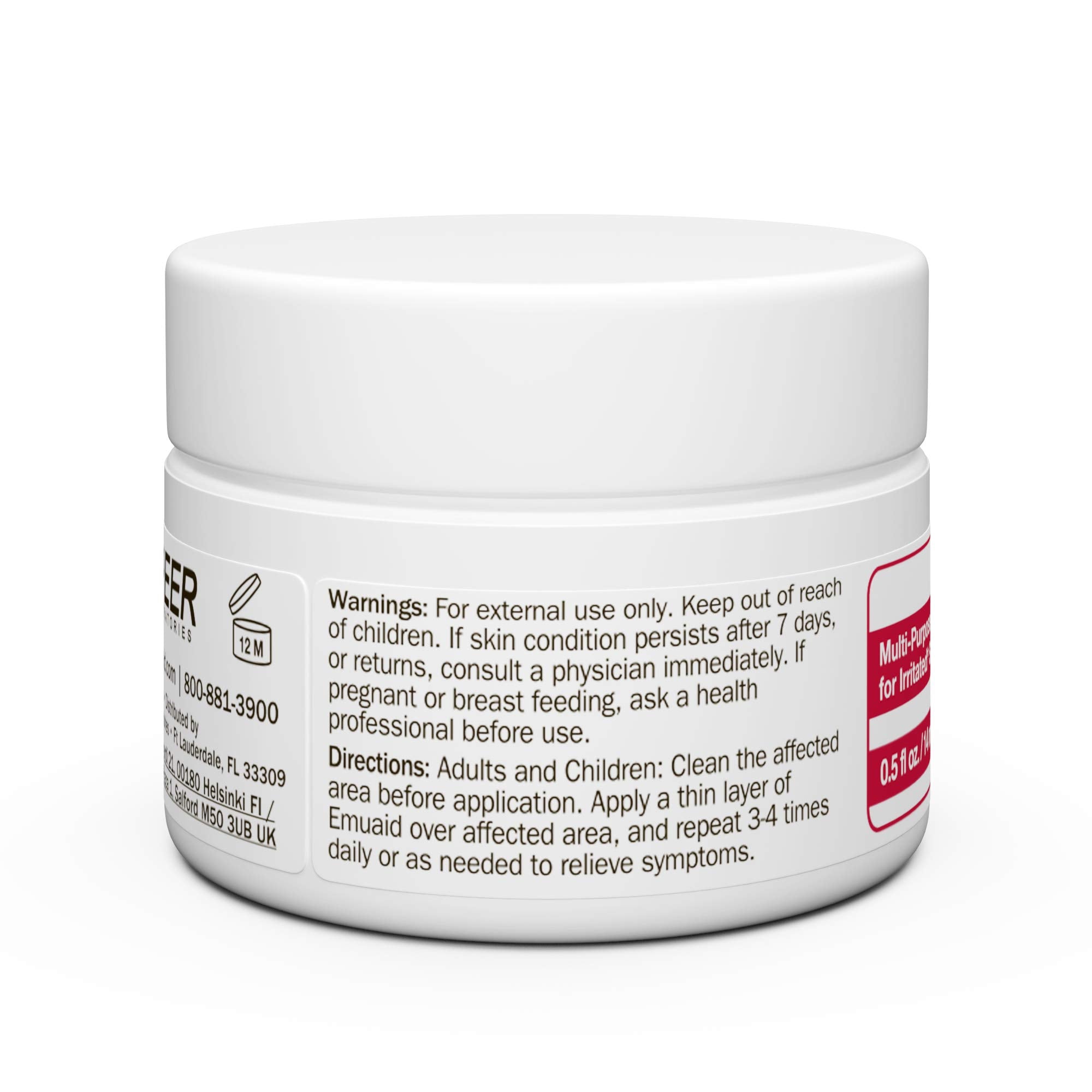 Close view of EMUAIDMAX for athlete's foot and jock itch care.