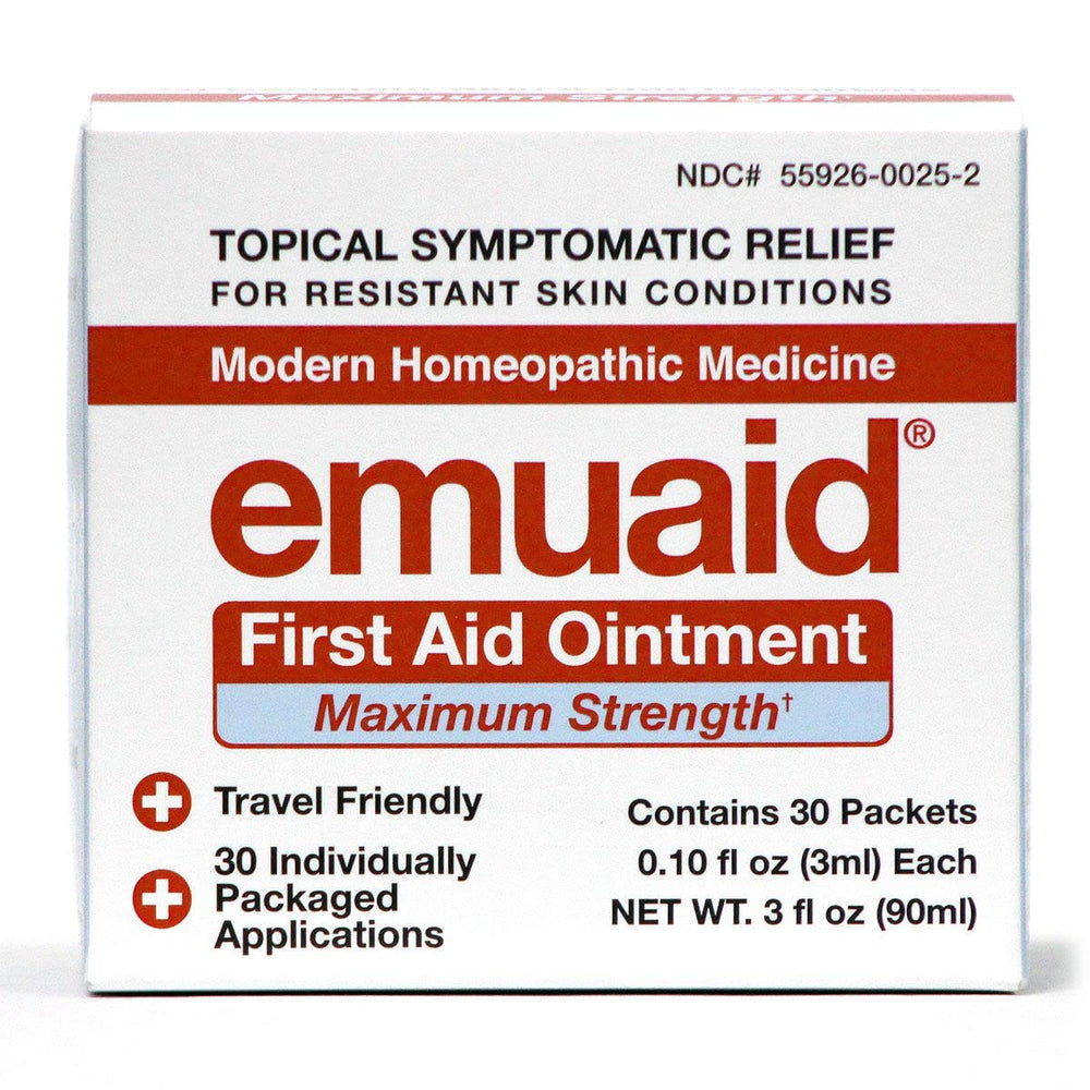 Emuaid Maximum Strength travel packets for on the go skin relief.