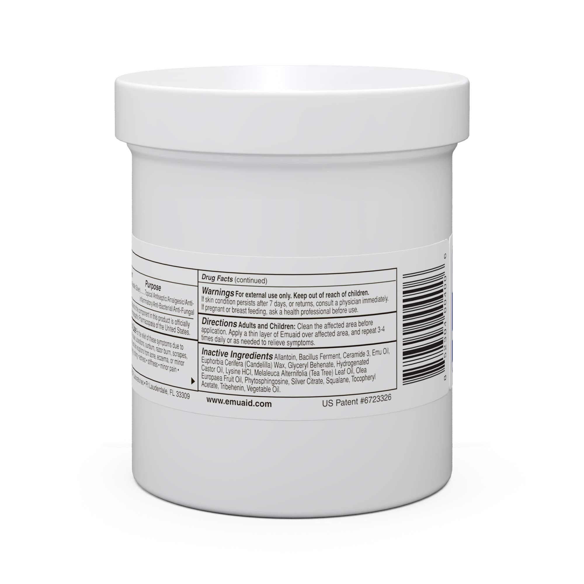Emuaid ointment applied to skin illustrating soothing relief for irritated areas