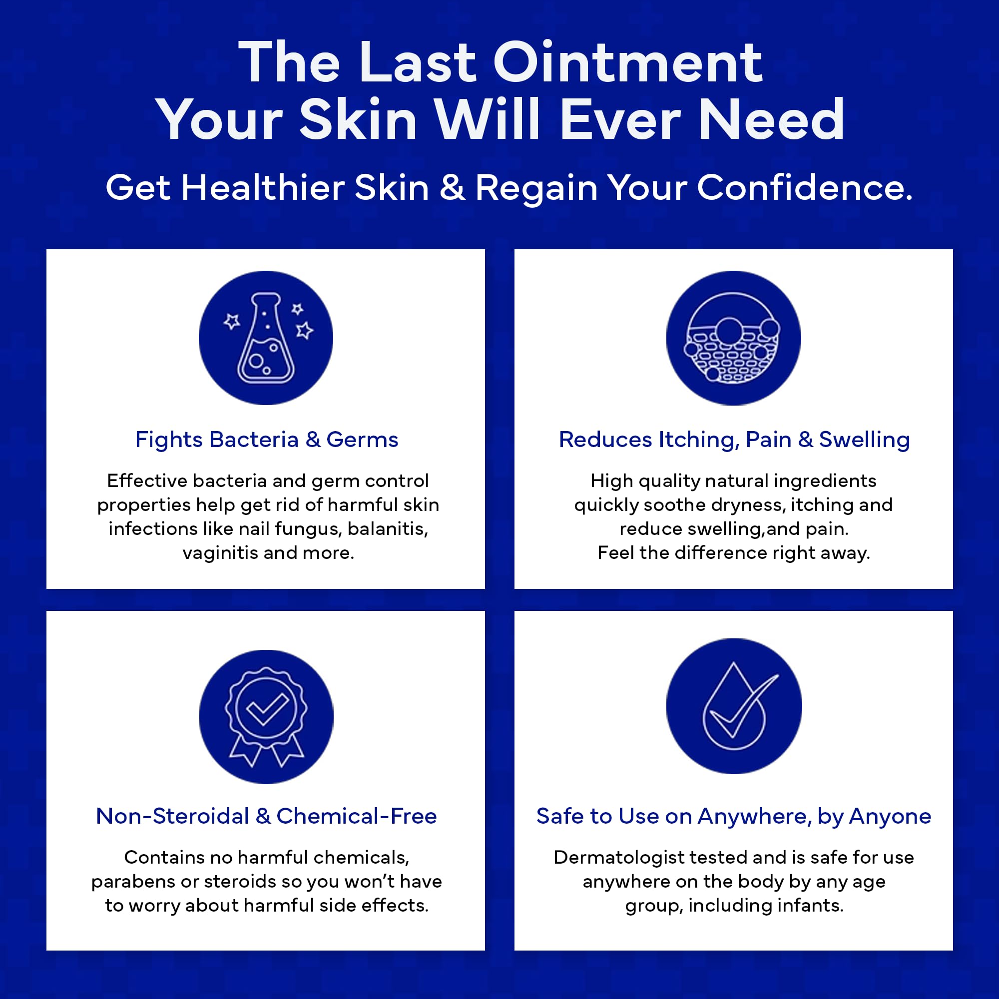 Dermatitis and eczema-affected area with Emuaid Ointment.