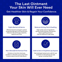 Dermatitis and eczema-affected area with Emuaid Ointment.