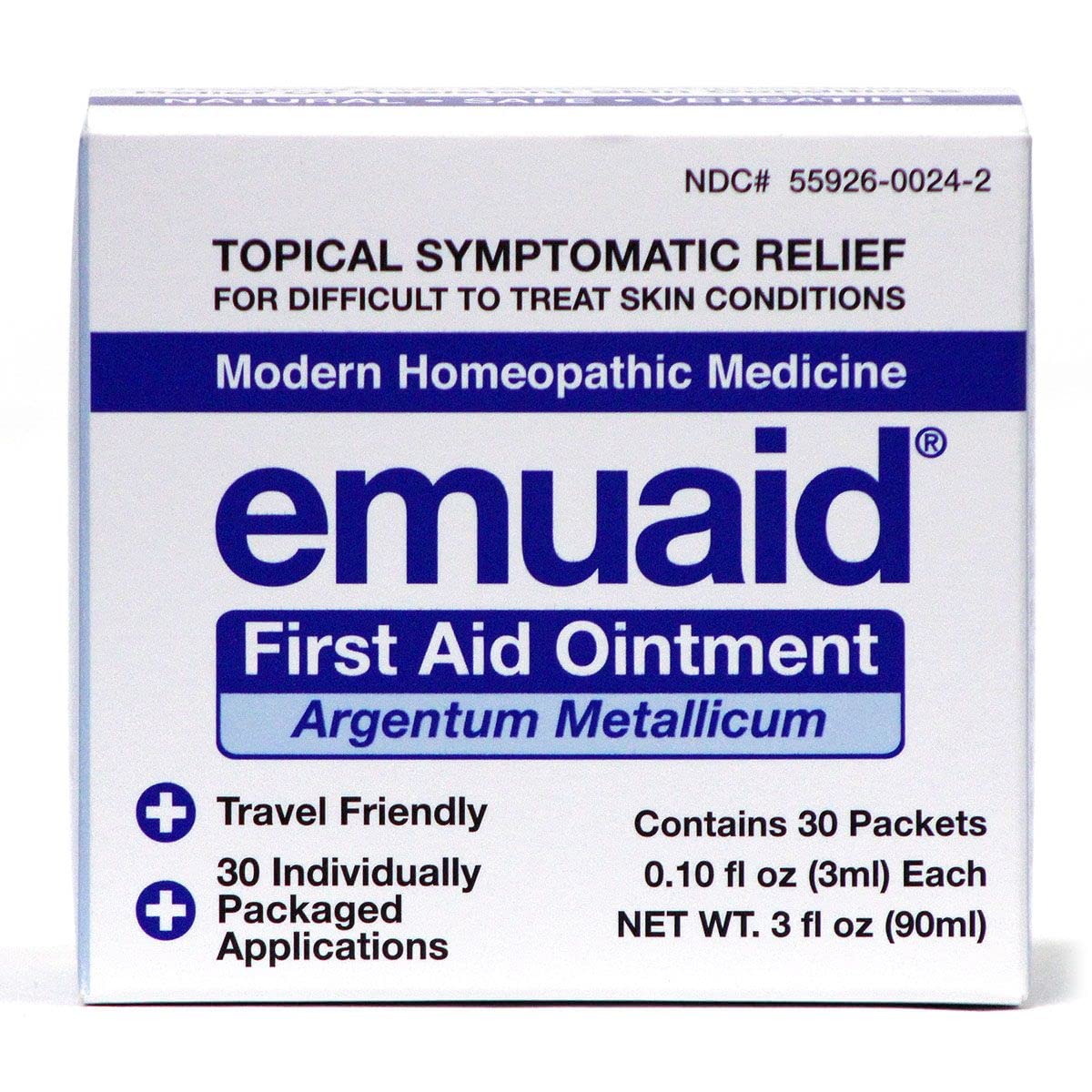 Emuaid travel pack box viewed for portable on-the-go skin care benefits.