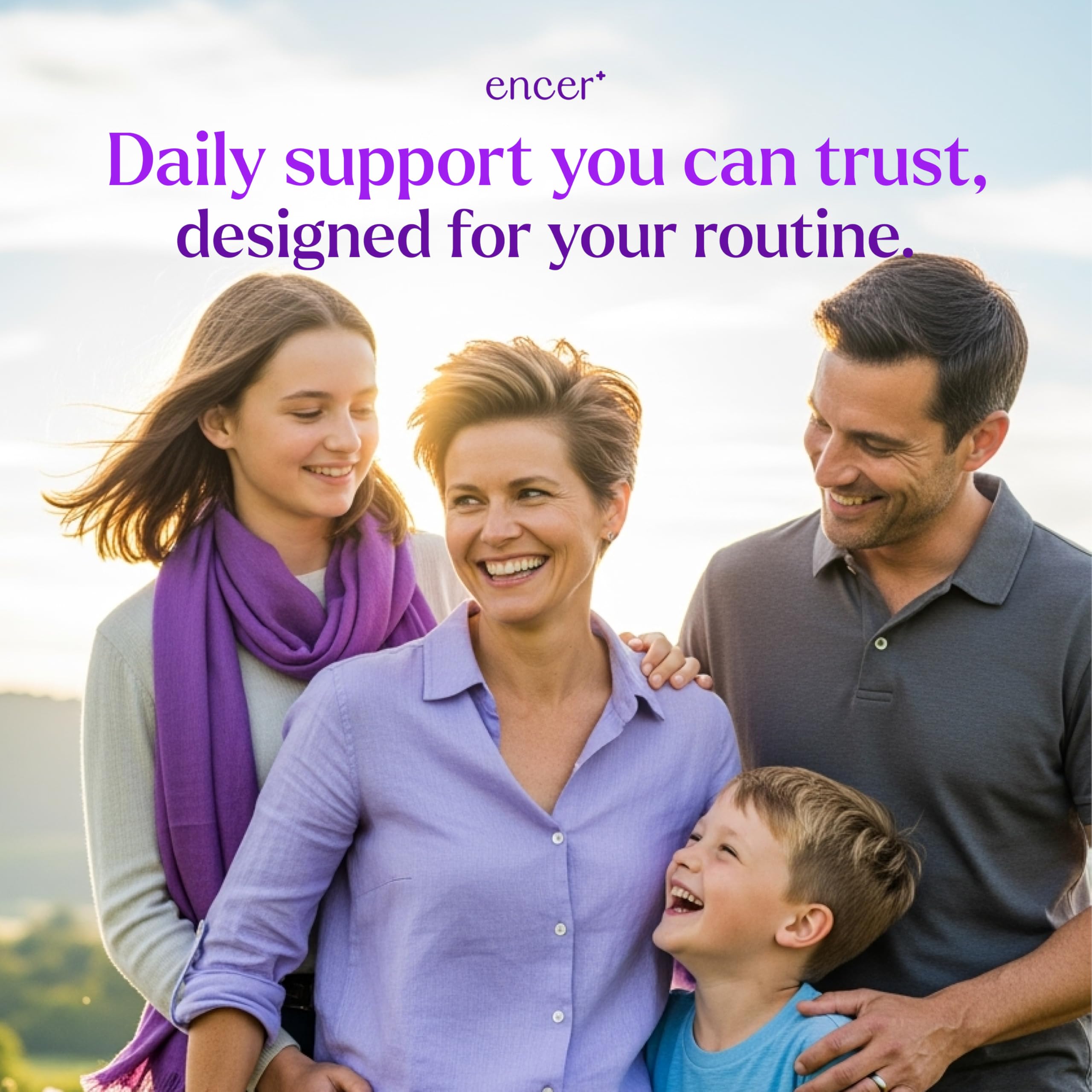 Encer packaging and label detail emphasizes transparency and care