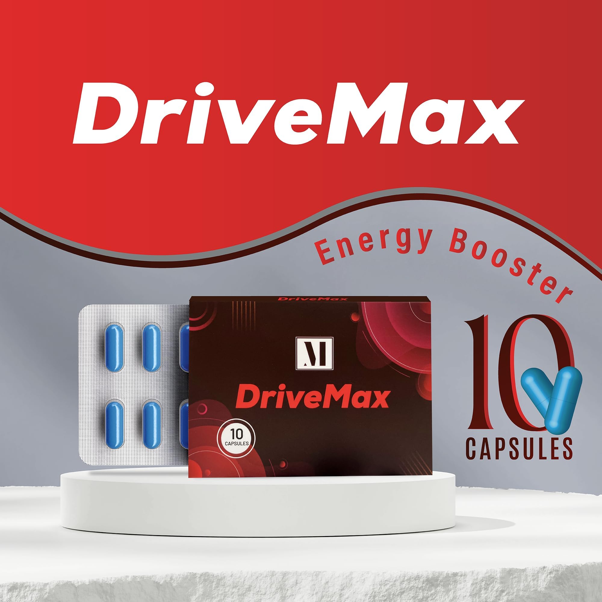Endii DriveMax ingredient blend image featuring maca and ginseng for natural support.