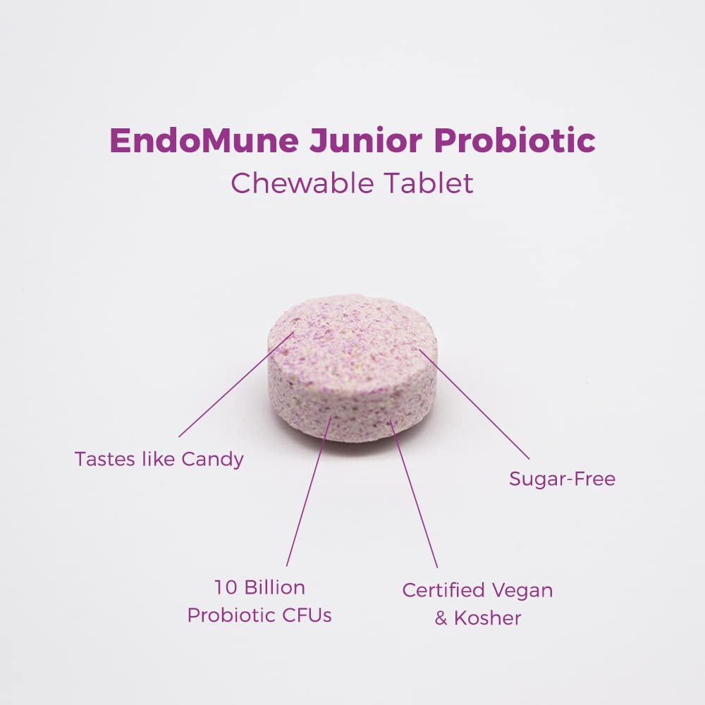 Endomune Jr Advanced natural ingredients label indicates clean formulation.