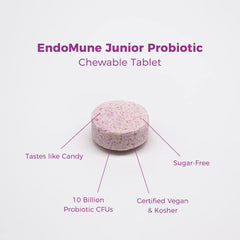 Endomune Jr Advanced natural ingredients label indicates clean formulation.