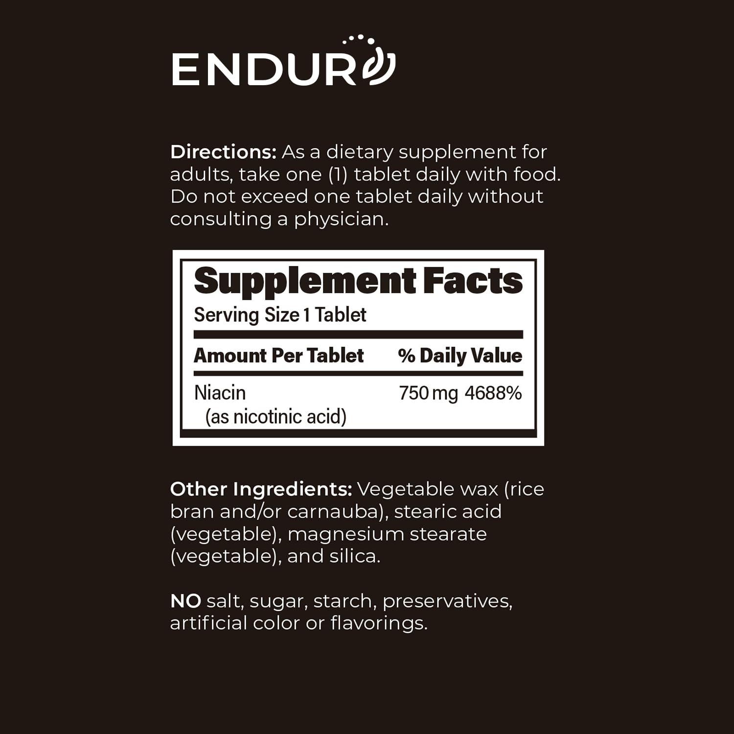 US-made Endur-acin product packaging.