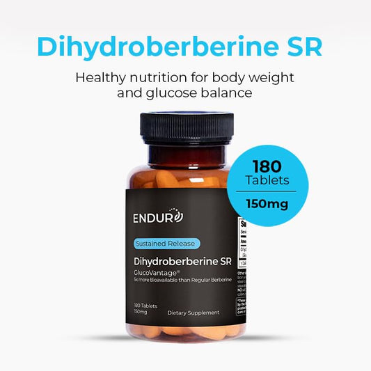 Endur Dihydroberberine SR tablets arranged for metabolic support