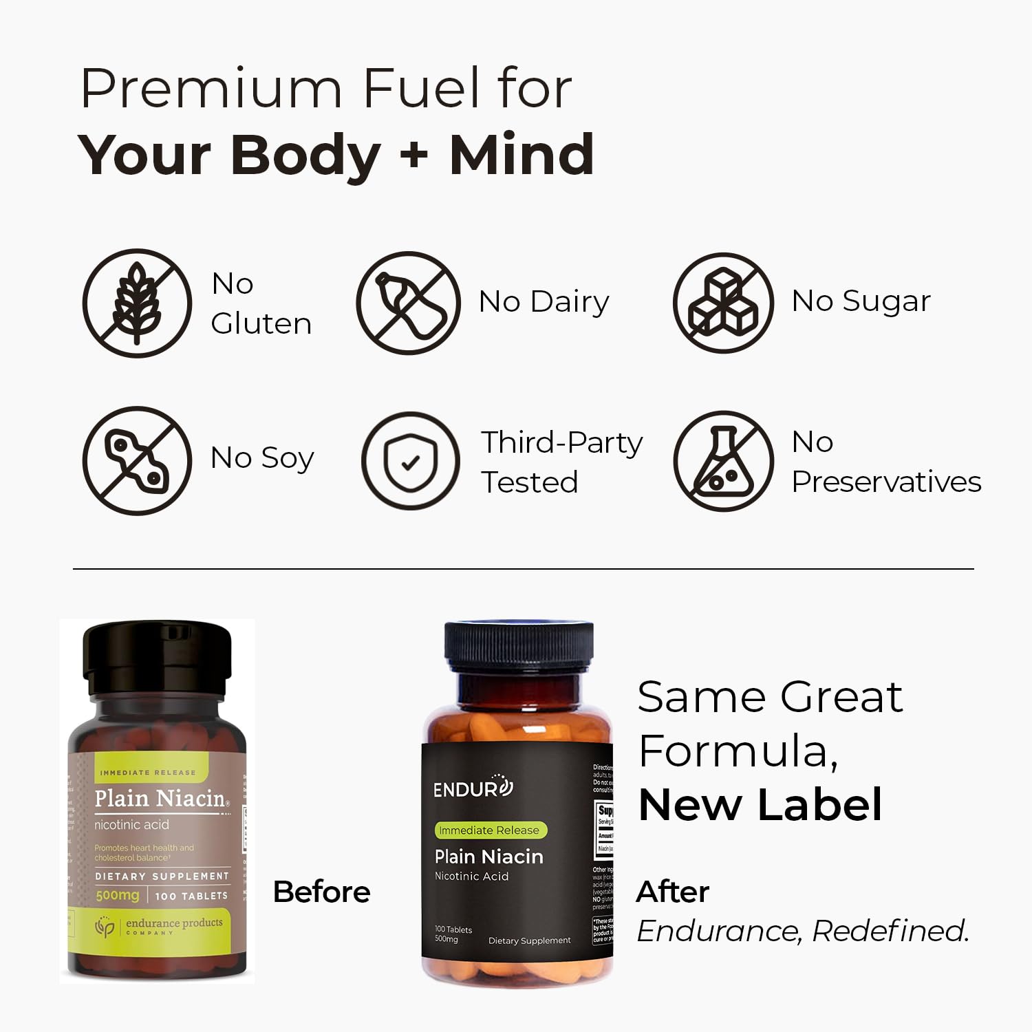 Endurance Products Endur Plain Niacin tablet dissolving in liquid demonstrates delayed release.
