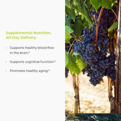 Endur Resveratrol label close up highlights ResVida grape extract.