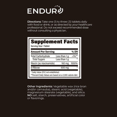 Endurance RIAGEV vegan gluten-free claim on packaging label.