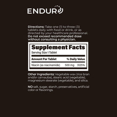 Packaging shows USA-made production by Endurance Products for ENDUR-Amide Niacinamide.