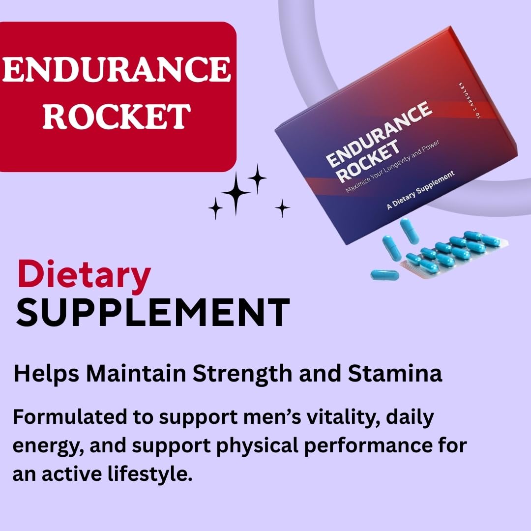 Endurance Rocket capsules close-up highlighting convenient capsule format for easy dosing