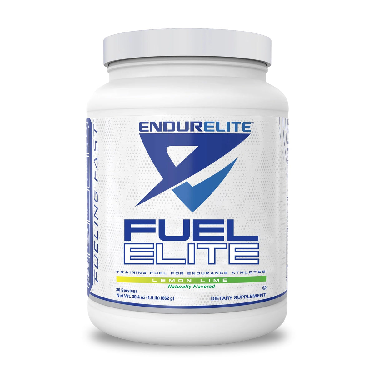 EndurElite Endurance Fuel bottle with lemon-lime label for steady energy on runs