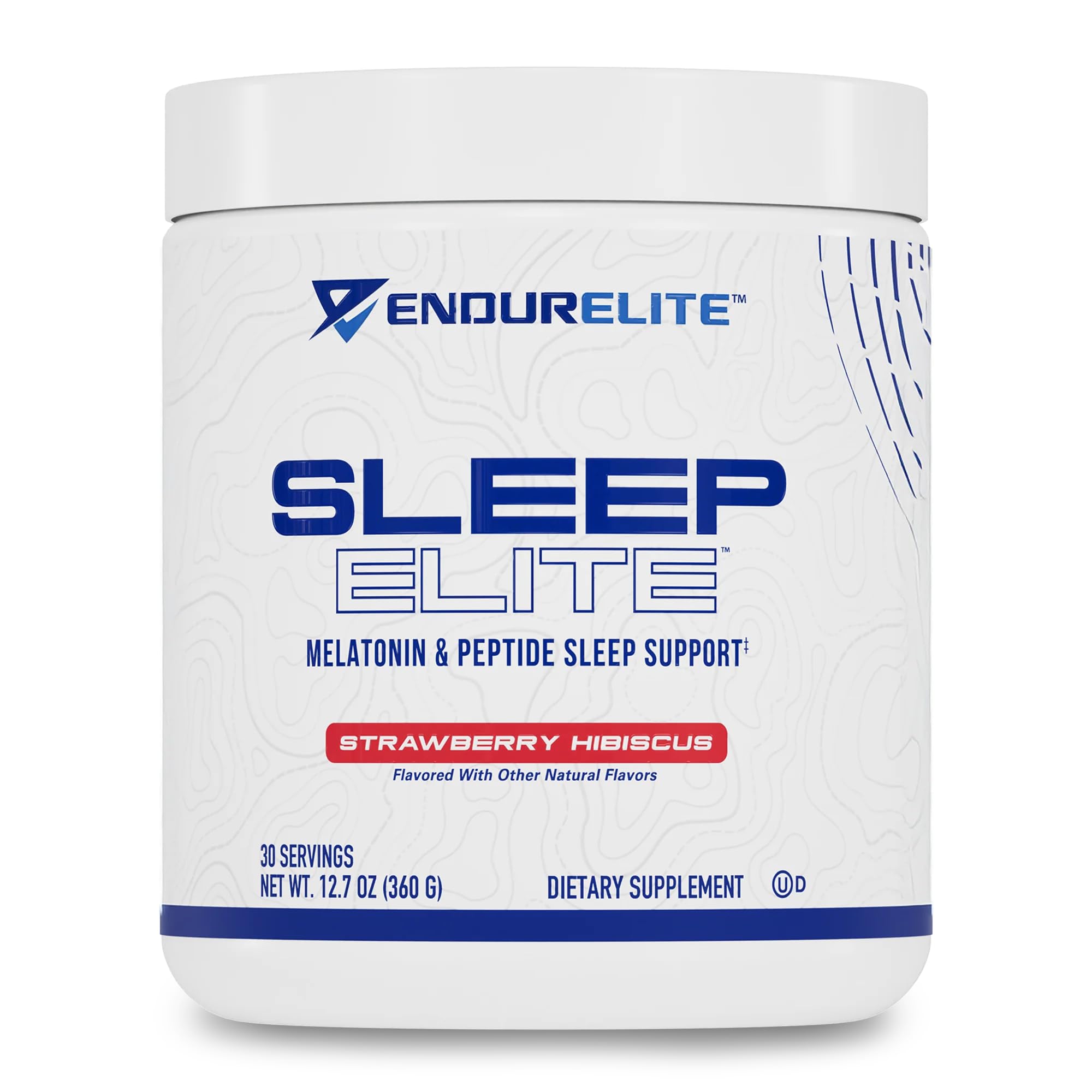 EndurElite Sleep Elite drink mix dissolving in water for a restful night.