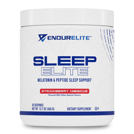EndurElite Sleep Elite drink mix dissolving in water for a restful night.