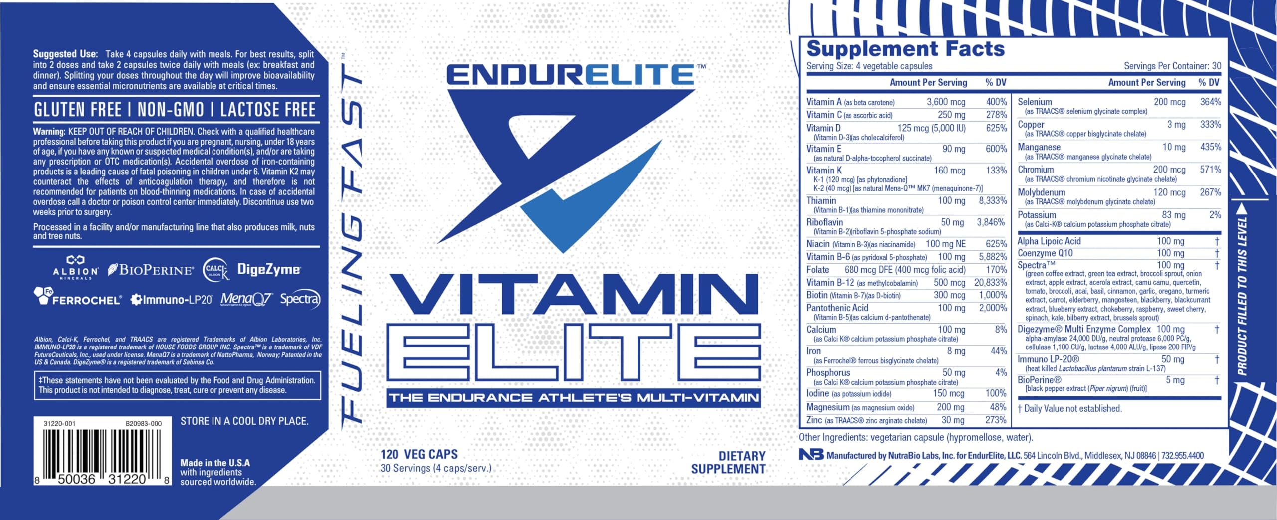 EndurElite Vitamin Elite capsules ready for daily dosing and energy support