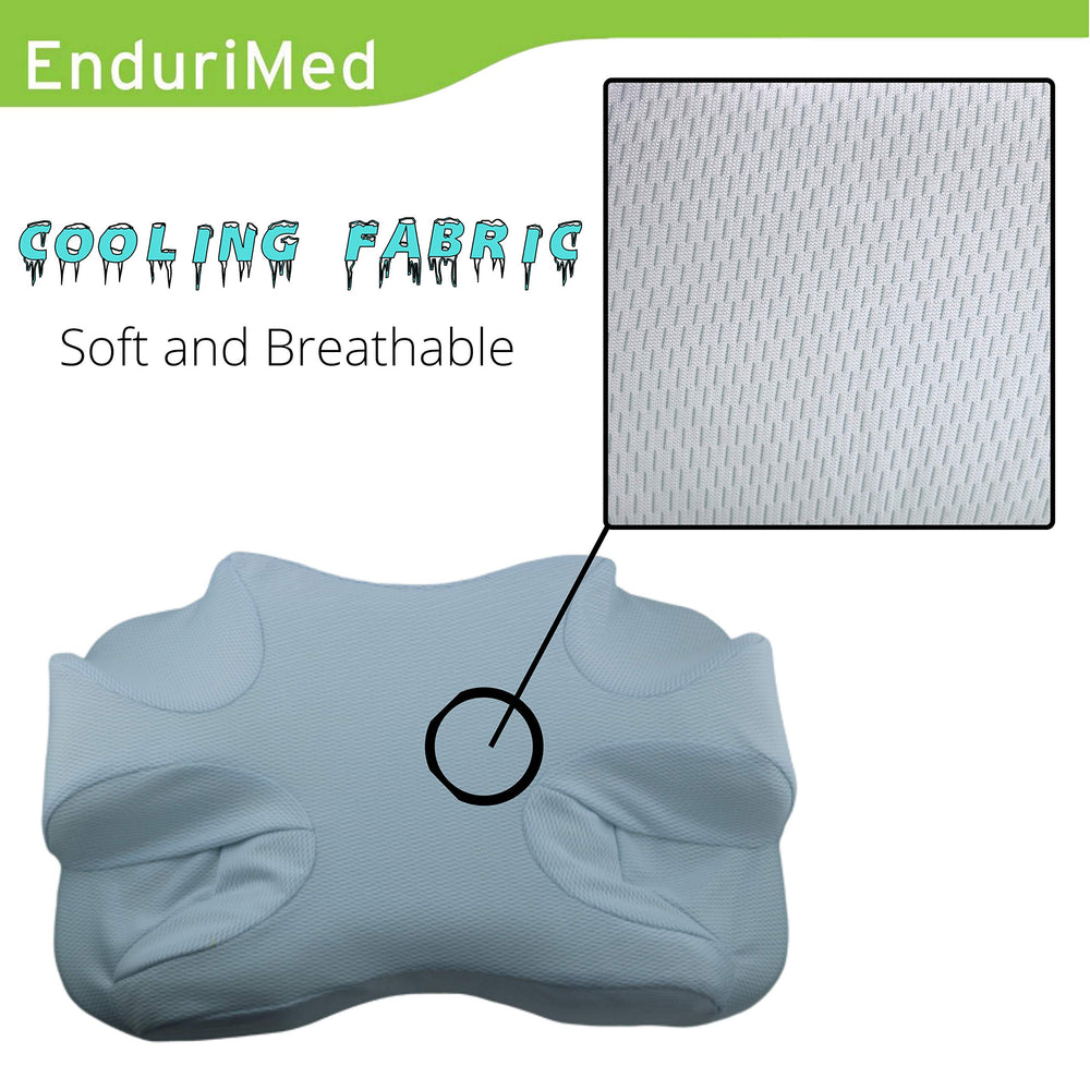 EnduriMed pillow case with breathable mesh fabric highlighting airflow for comfortable sleep