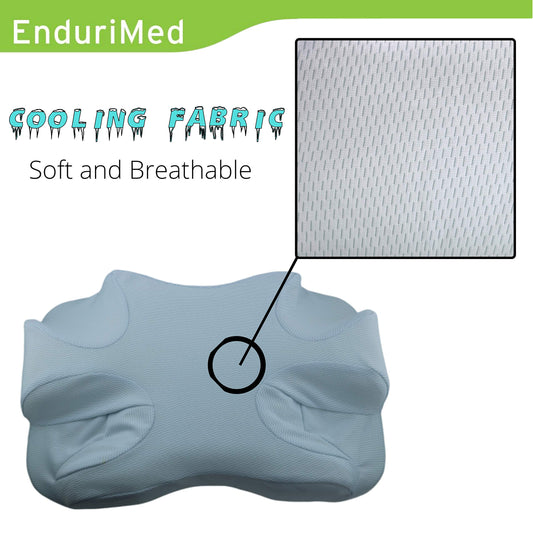 EnduriMed pillow case with breathable mesh fabric highlighting airflow for comfortable sleep