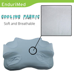 EnduriMed pillow case with breathable mesh fabric highlighting airflow for comfortable sleep