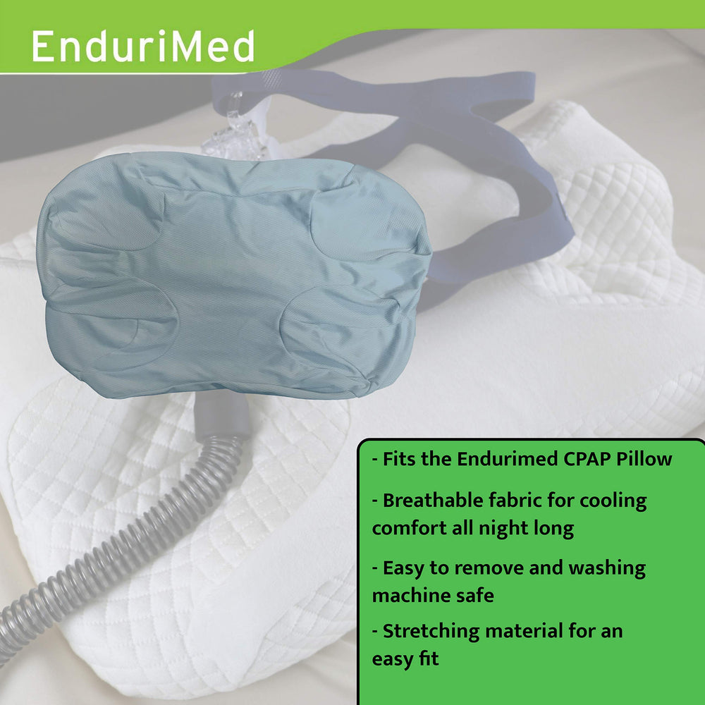 EnduriMed blue cooling pillow case supports refreshing sleep all night
