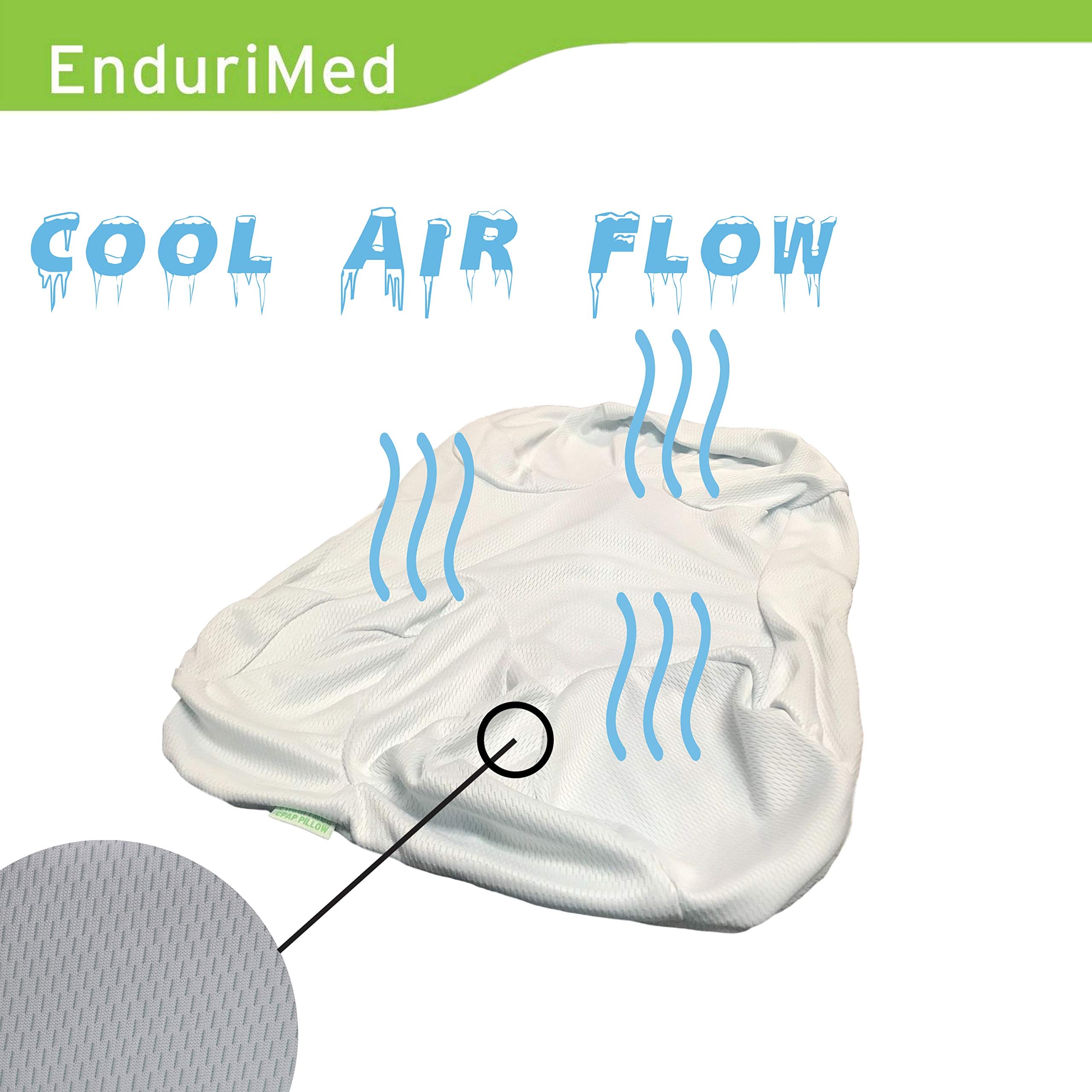 EnduriMed CPAP pillow case showing an easy zipper for quick removal and washing