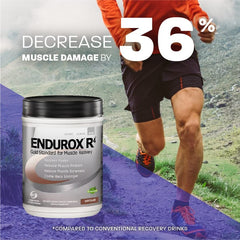 Endurox R4 4to1 ratio graphic explaining balance of carbs and protein