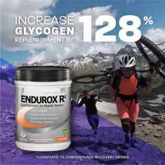 Endurox R4 Lemon Lime glass with mixed drink for post-exercise recovery