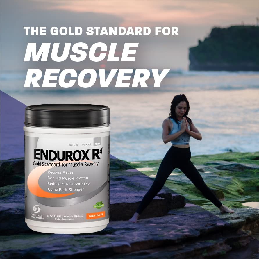 Endurox R4 nutrition facts label displaying serving size and macros