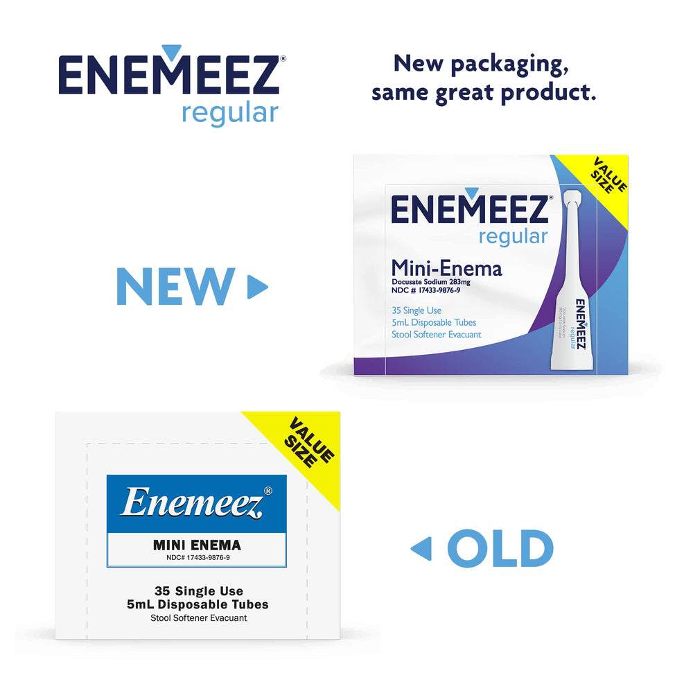 Enemeez Plus flexible-tip enema design supports comfortable at-home use.