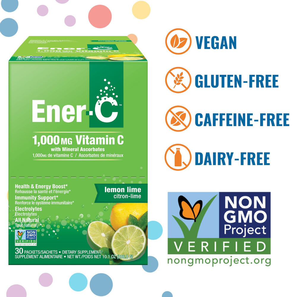 Ener-C immune-support packet with 1000 mg vitamin C for daily resilience.