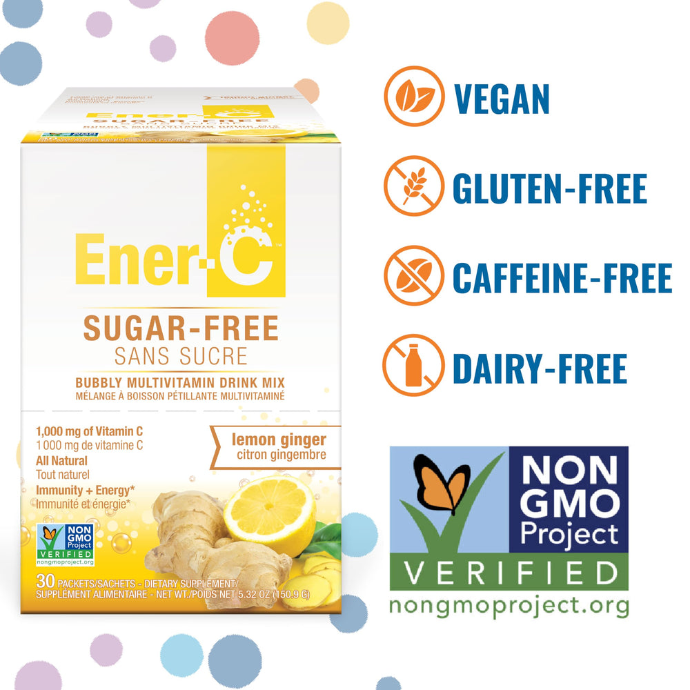 Ener-C label close-up showing vitamin C and electrolytes.