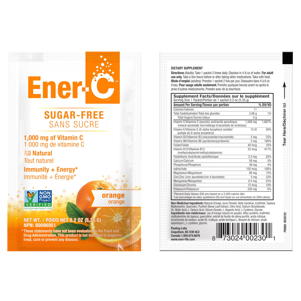 Ener-C third-party purity seal indicating tested quality.