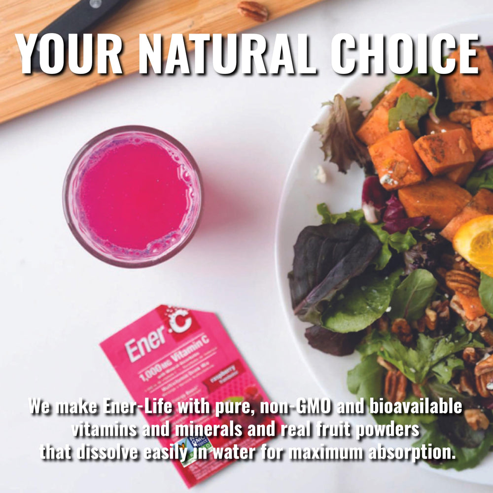 Ener-C vegan and gluten-free stamp on package.
