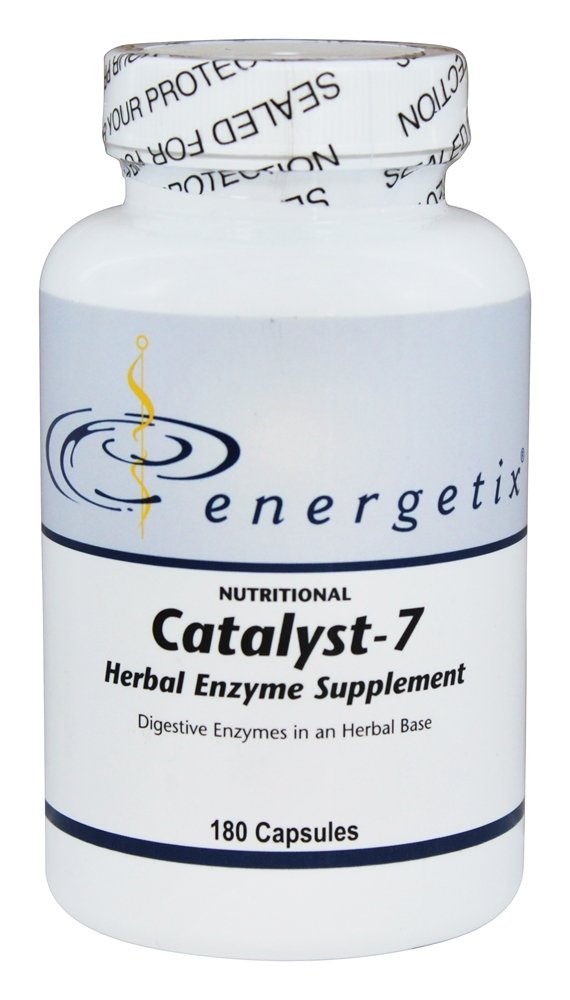 Energetix Catalyst-7 capsules closeup suggesting easy daily supplement routine