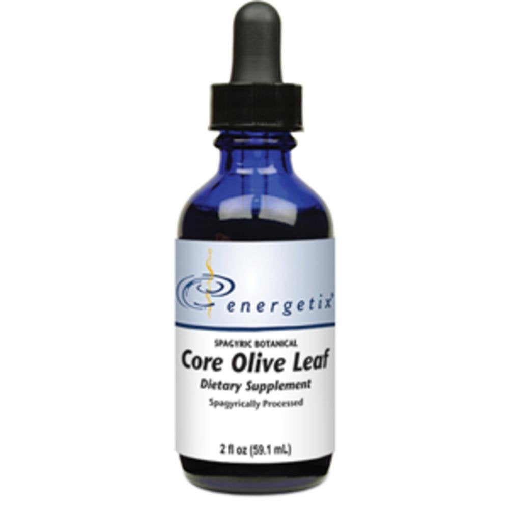 Energetix Core Olive Leaf bottle image showing a 2-ounce container for daily wellness may support immune health.