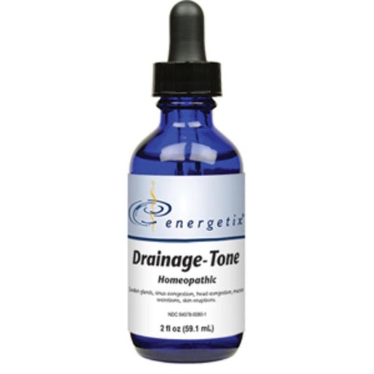 Energetix Drainage Tone bottle; compact homeopathic aid for daily wellness routines.