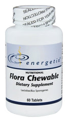 Energetix Flora chewable bottle front showing convenient daily supplement option