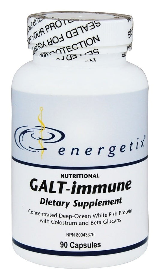 Energetix Galt Immune bottle close-up highlights easy daily use.