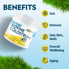 Origin highlight showing grass-fed source behind Energievoll Colostrum powder