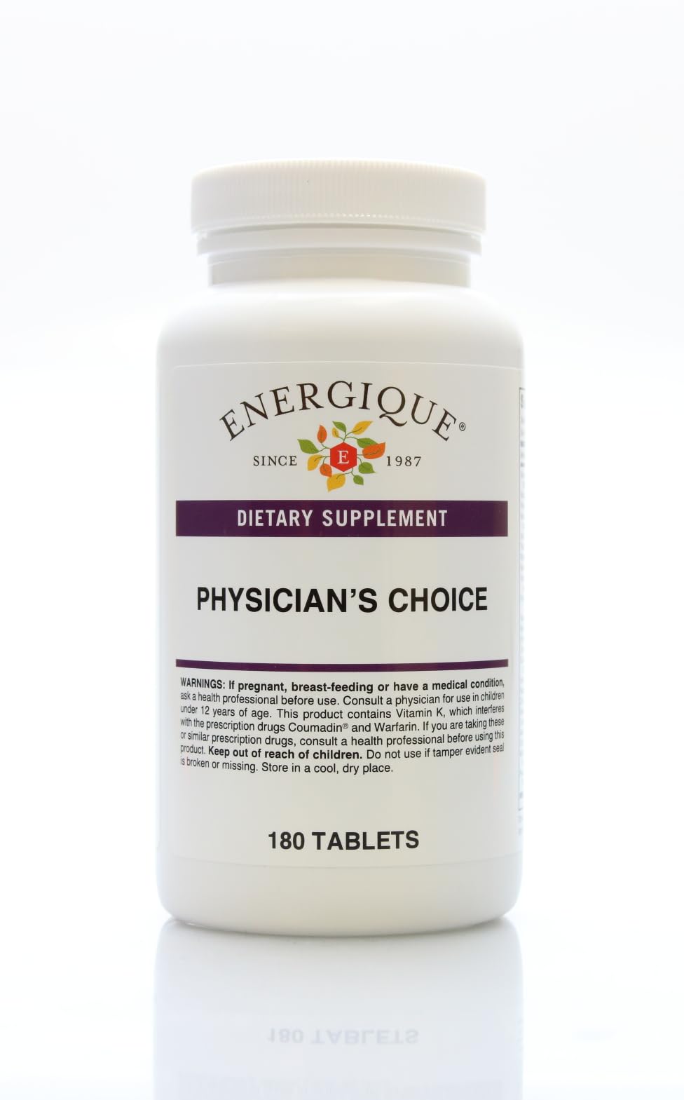 Energique Physician's Choice multivitamin bottle supports daily wellness with essential nutrients