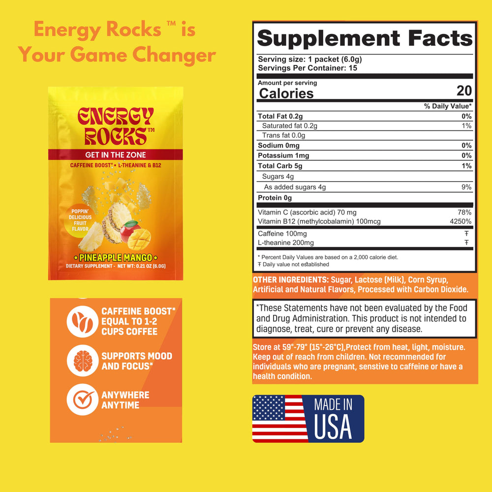 Energy Rocks low sugar and calories for guilt-free energy